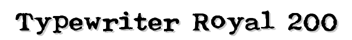 Typewriter Royal 200 font